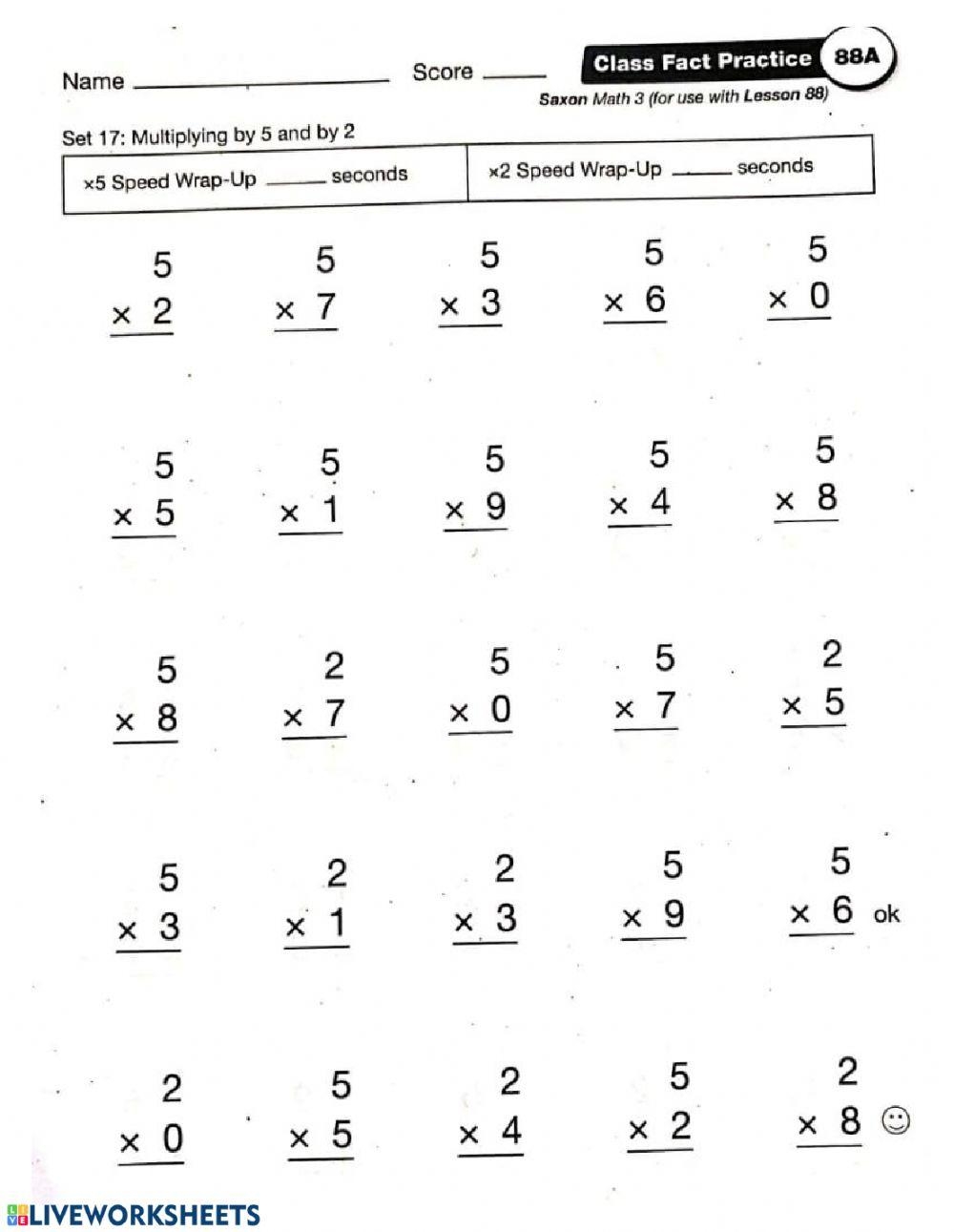 Saxon 88 Worksheet Worksheets Library