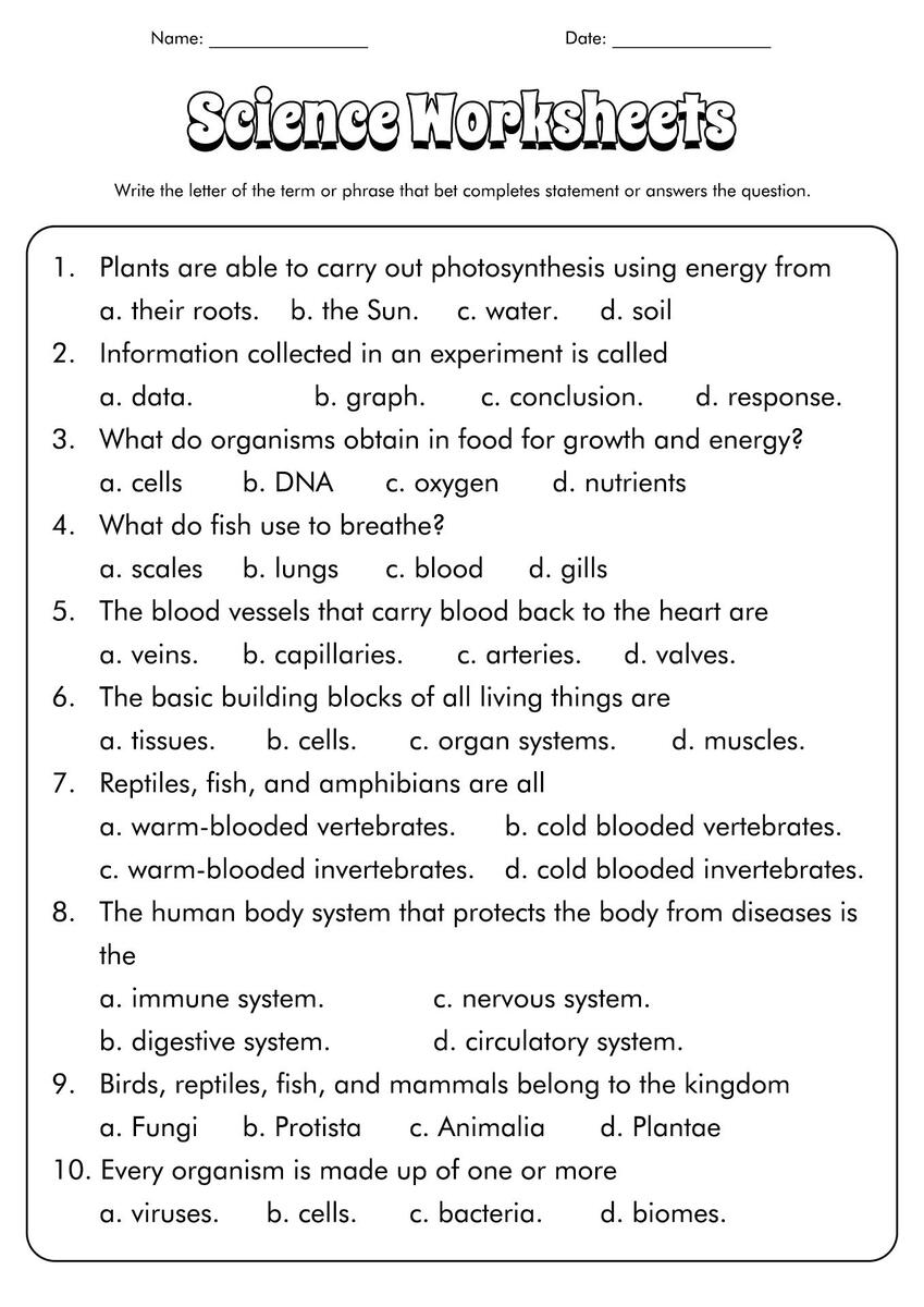 Science 7 Unit 1 Introduction To Science WORKSHEET KEY By Worksheets Library Science 7 Unit 1 Introduction To Science WORKSHEET KEY By Worksheets Library