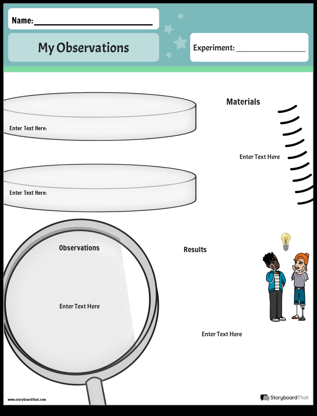 Scientific Observation Worksheet With Beakers