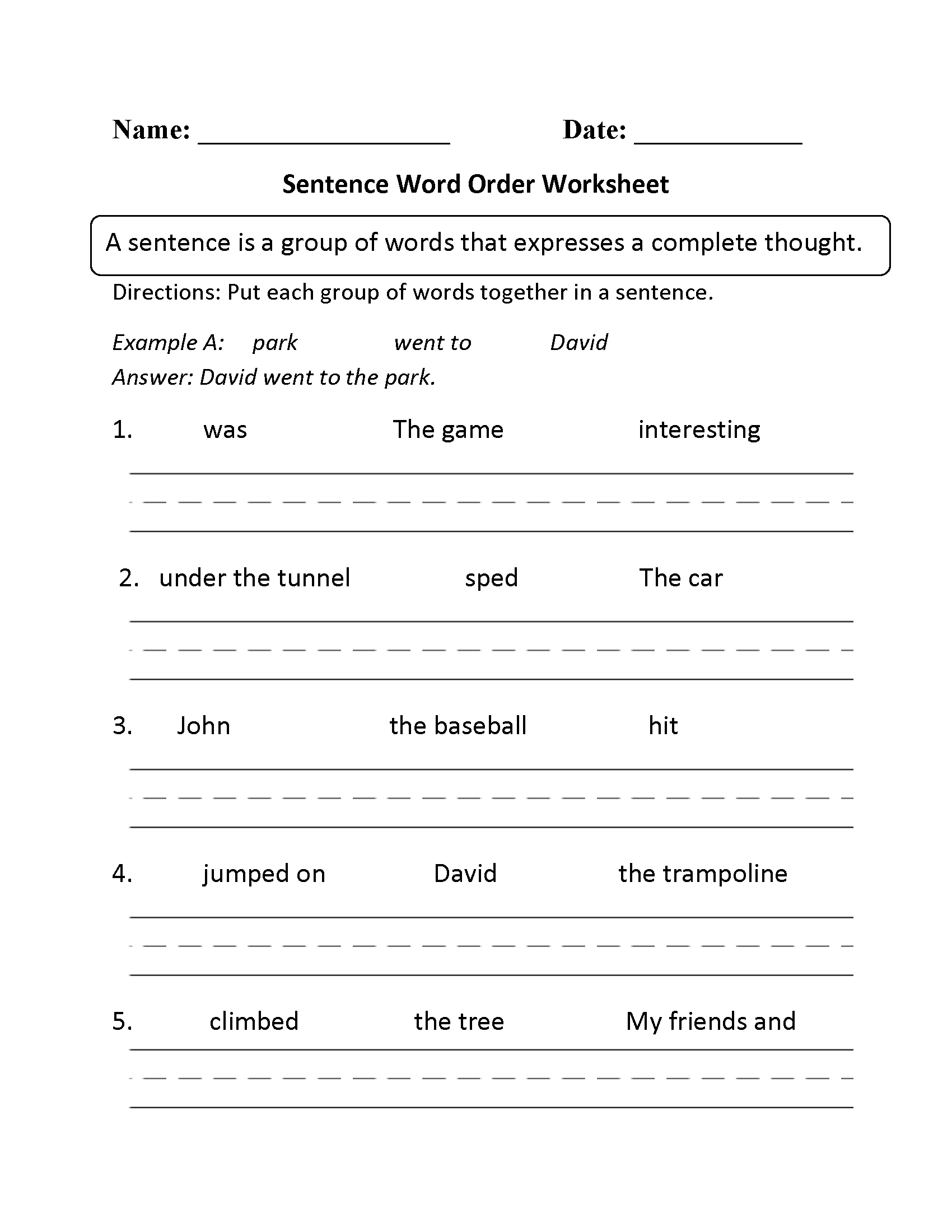 Sentence Structure Worksheets Sentence Building Worksheets Sentence Structure Worksheets Sentence Building Worksheets