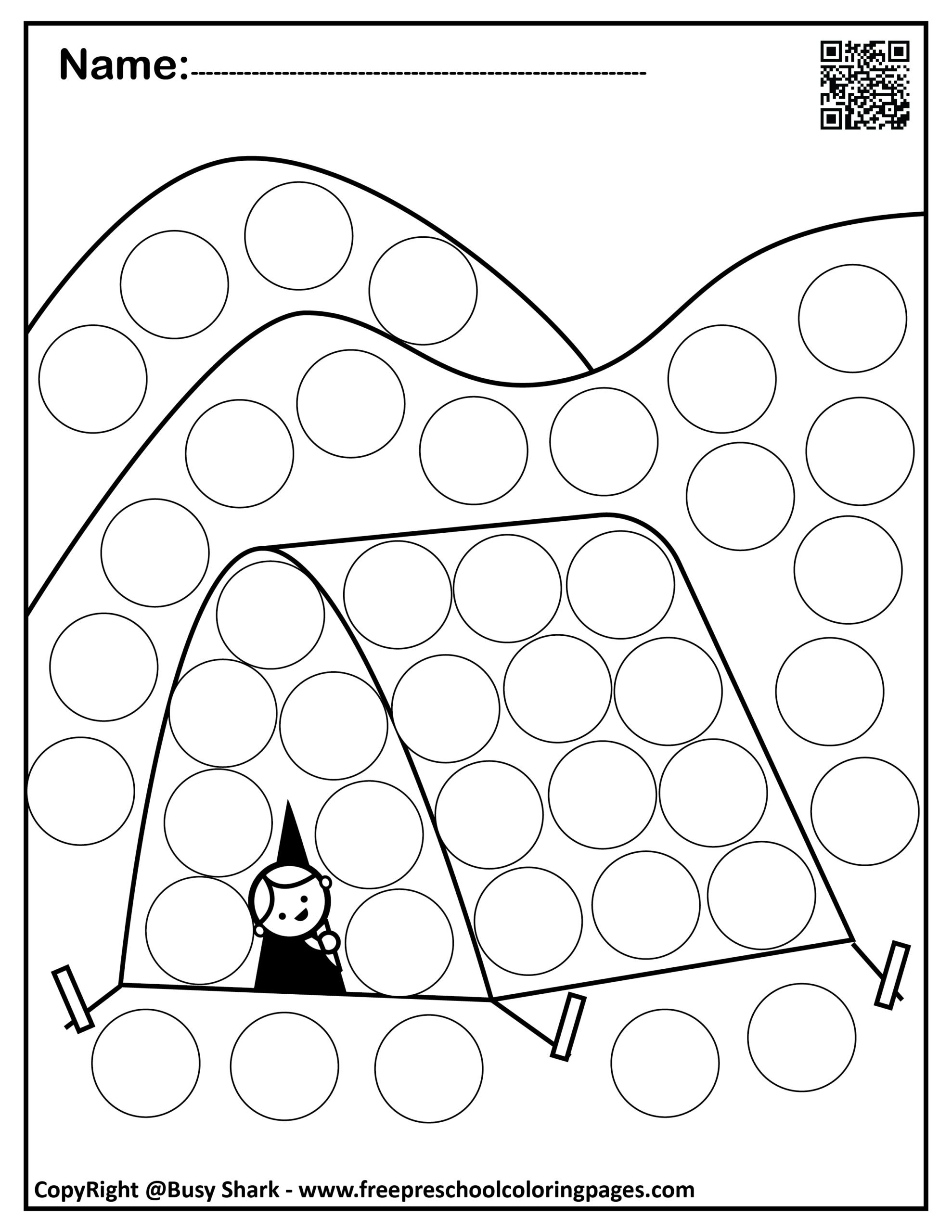 Set Of Summer Dot Markers Pages
