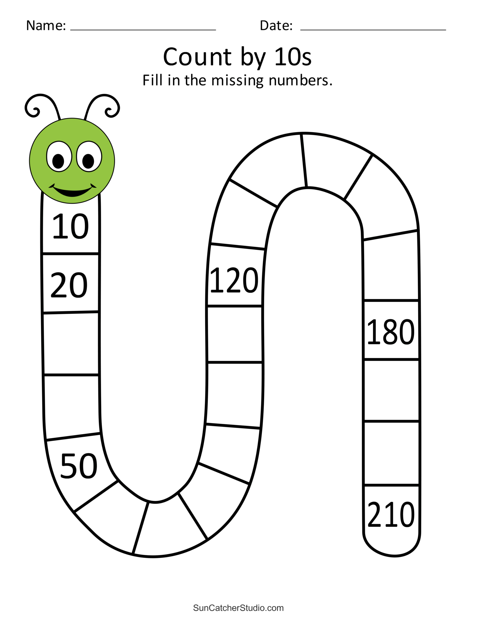 SKip Counting By 10 Worksheets