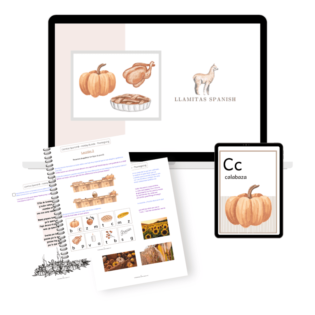 Spanish Thanksgiving Worksheets Llamitas Spanish Spanish Thanksgiving Worksheets Llamitas Spanish