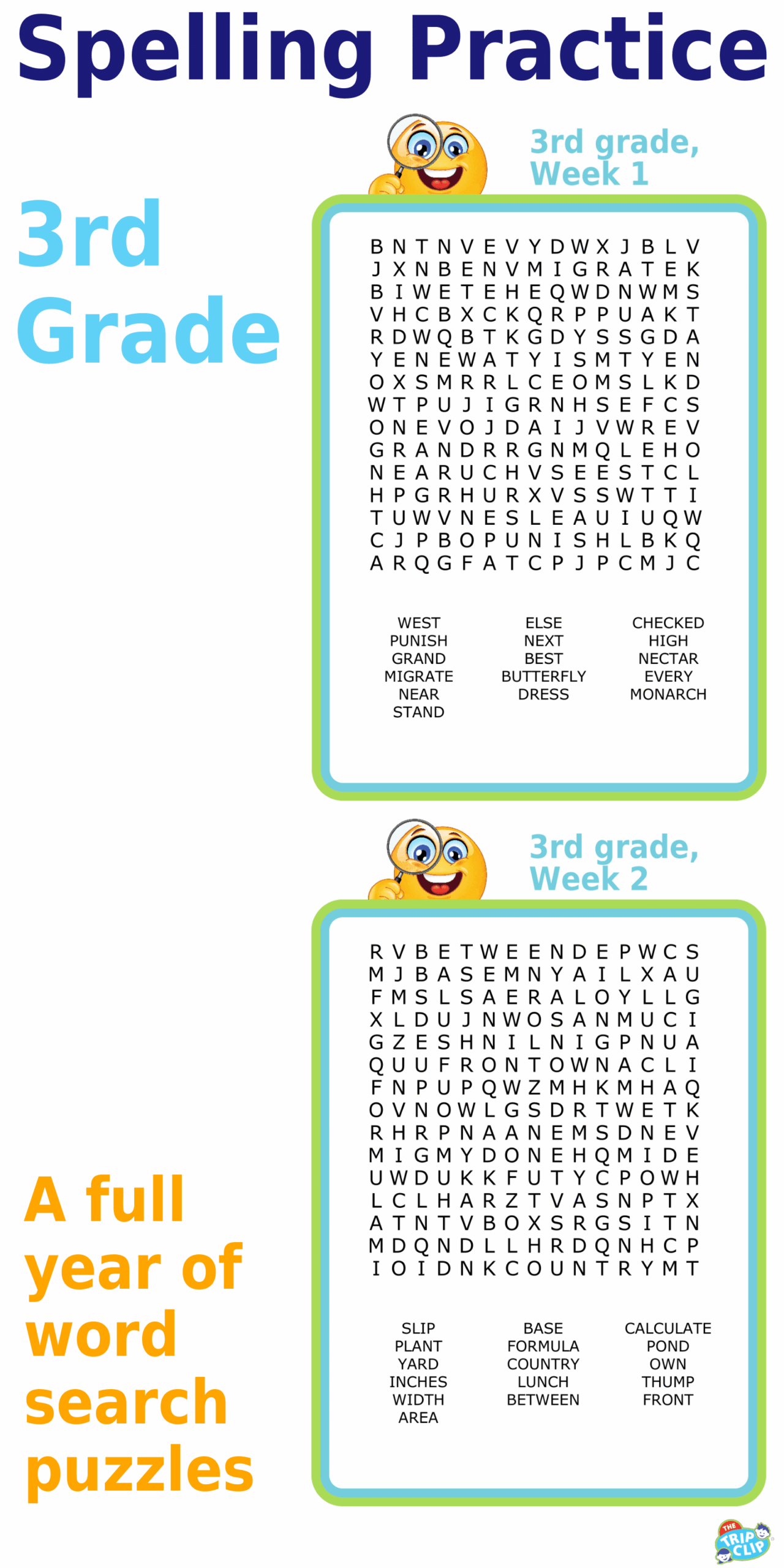 Spelling Word Search 3rd Grade PDF Spelling Word Search 3rd Grade PDF