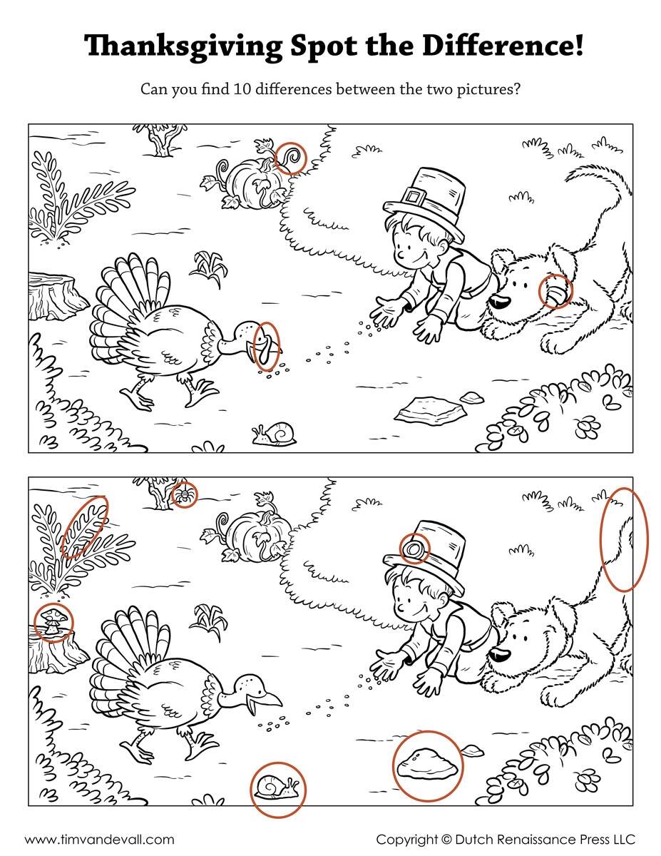 Spot The Difference Printable