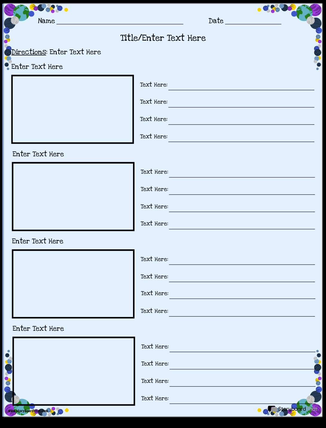 Storyboard That Free Setting Map Worksheets For Education