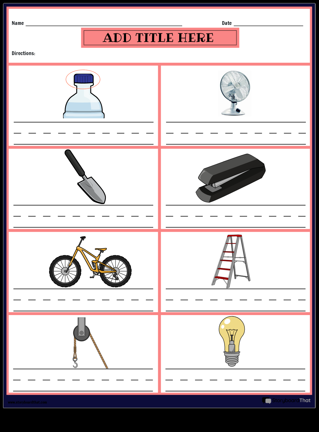 Storyboard That Free Simple Machines Worksheets Storyboard That Free Simple Machines Worksheets