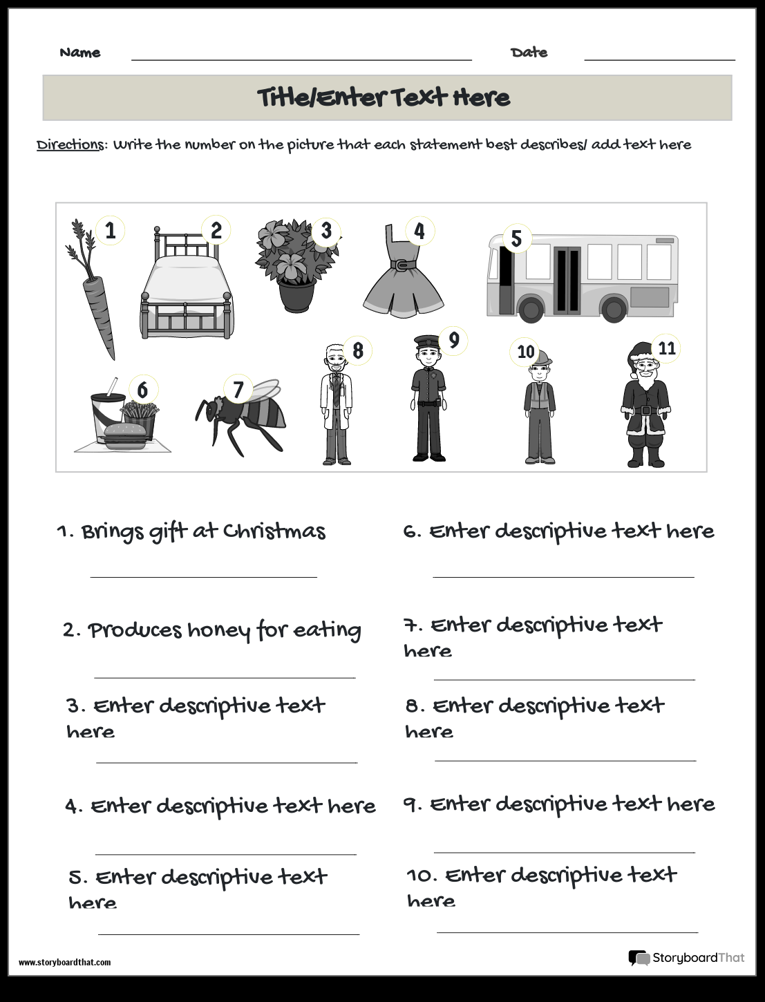 Storyboard That Free Vocabulary Worksheet Templates Storyboard That Free Vocabulary Worksheet Templates