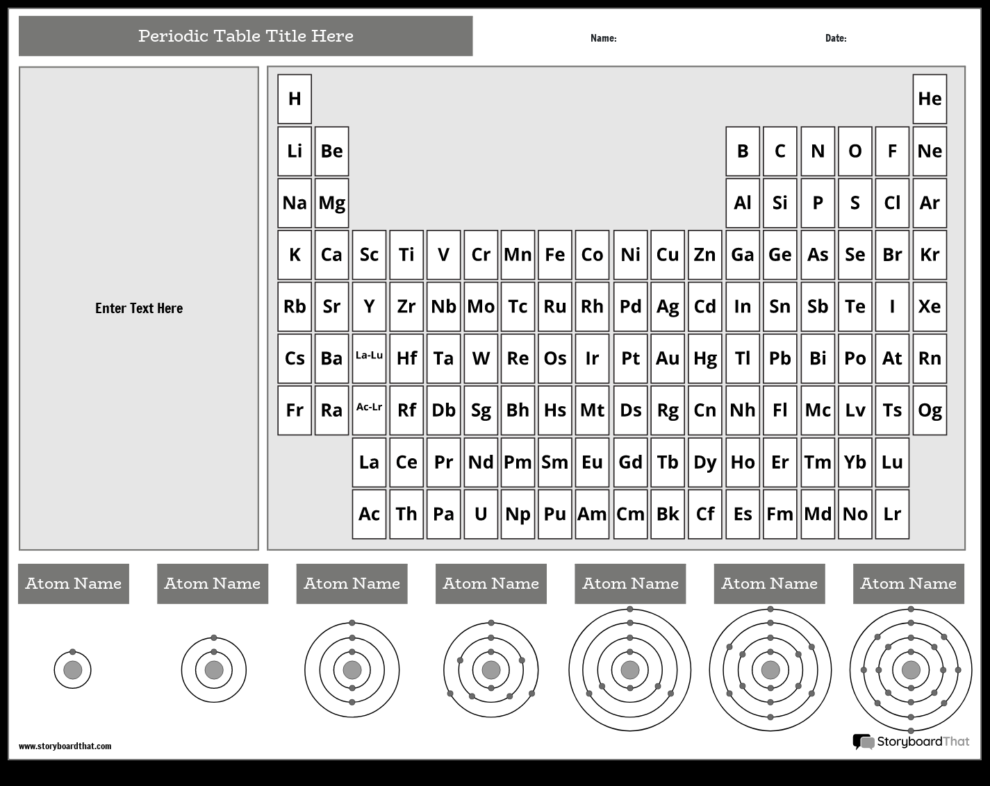 Storyboard That Periodic Table Worksheet Creator Storyboard That Periodic Table Worksheet Creator