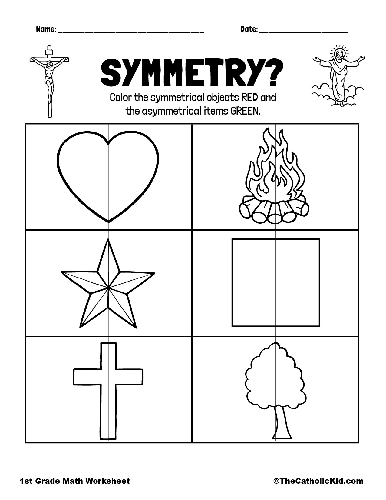 Symmetry Worksheet TheCatholicKid Symmetry Worksheet TheCatholicKid