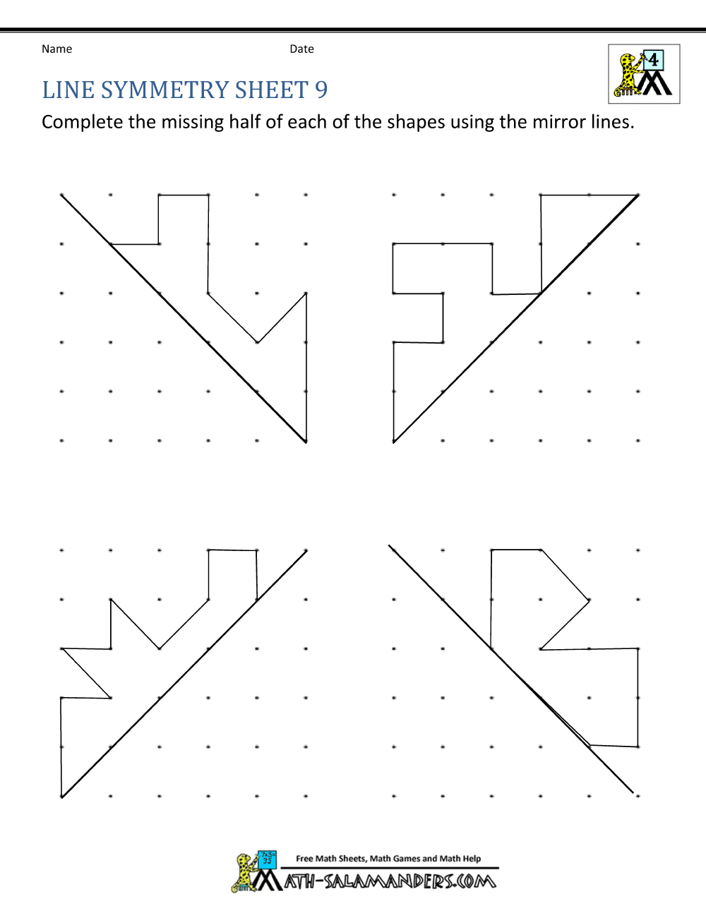 Symmetry Worksheet