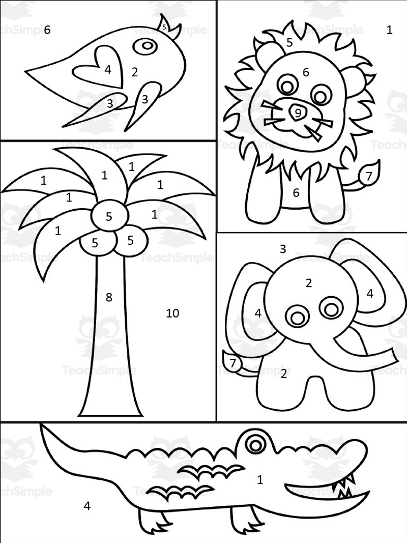 Systems Of Equations Color By Number Worksheet By Teach Simple