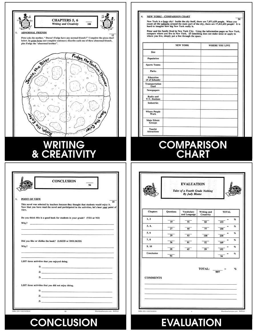 Tales Of A Fourth Grade Nothing Companion Pack By TheBookUmbrella Worksheets Library Tales Of A Fourth Grade Nothing Companion Pack By TheBookUmbrella Worksheets Library