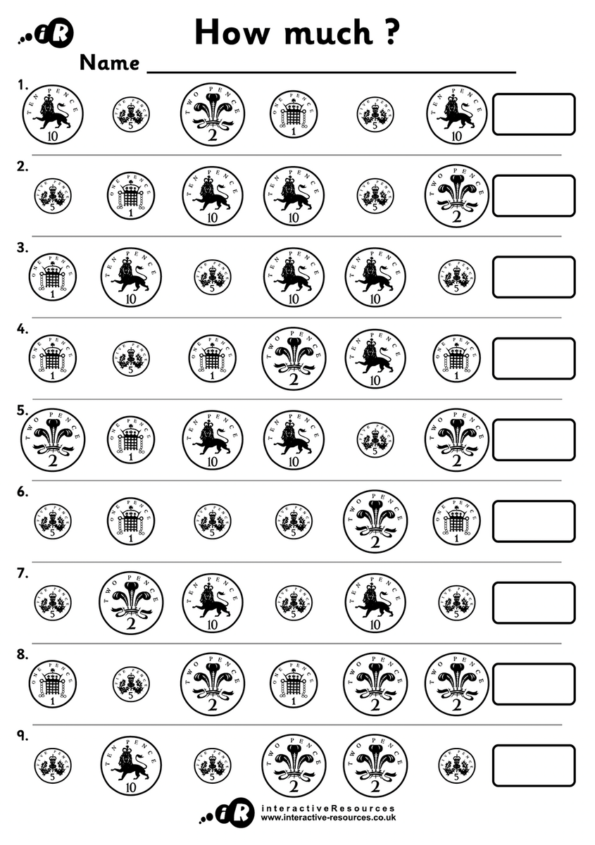 Teaching Money Free Money Worksheets