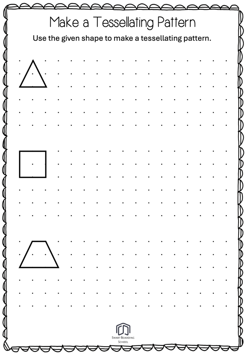 Tessellating Pattern Worksheet