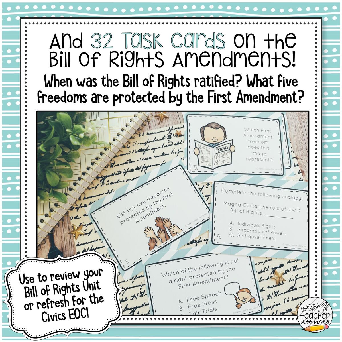 The Bill Of Rights Review Activities Bundle For Civics The Bill Of Rights Review Activities Bundle For Civics