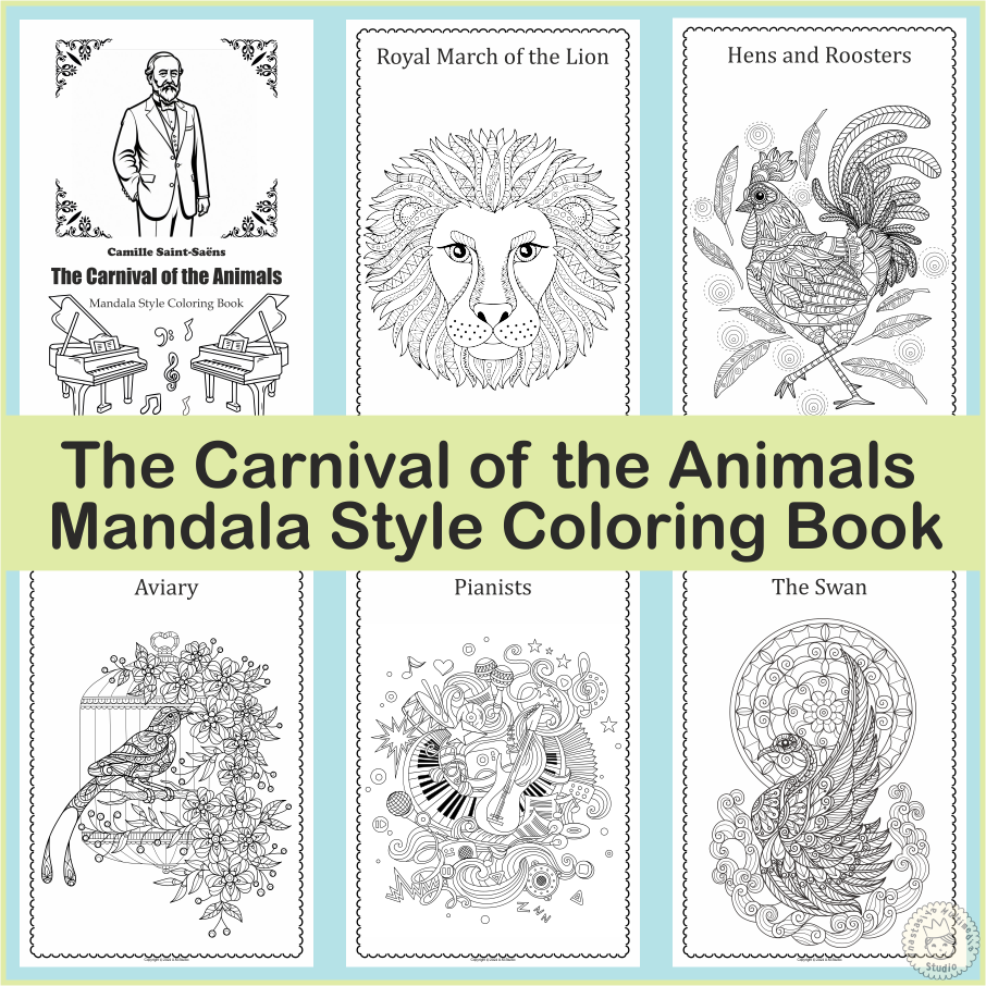 Carnival Of The Animals By Camille Saint Sa Ns Coloring Pages Music