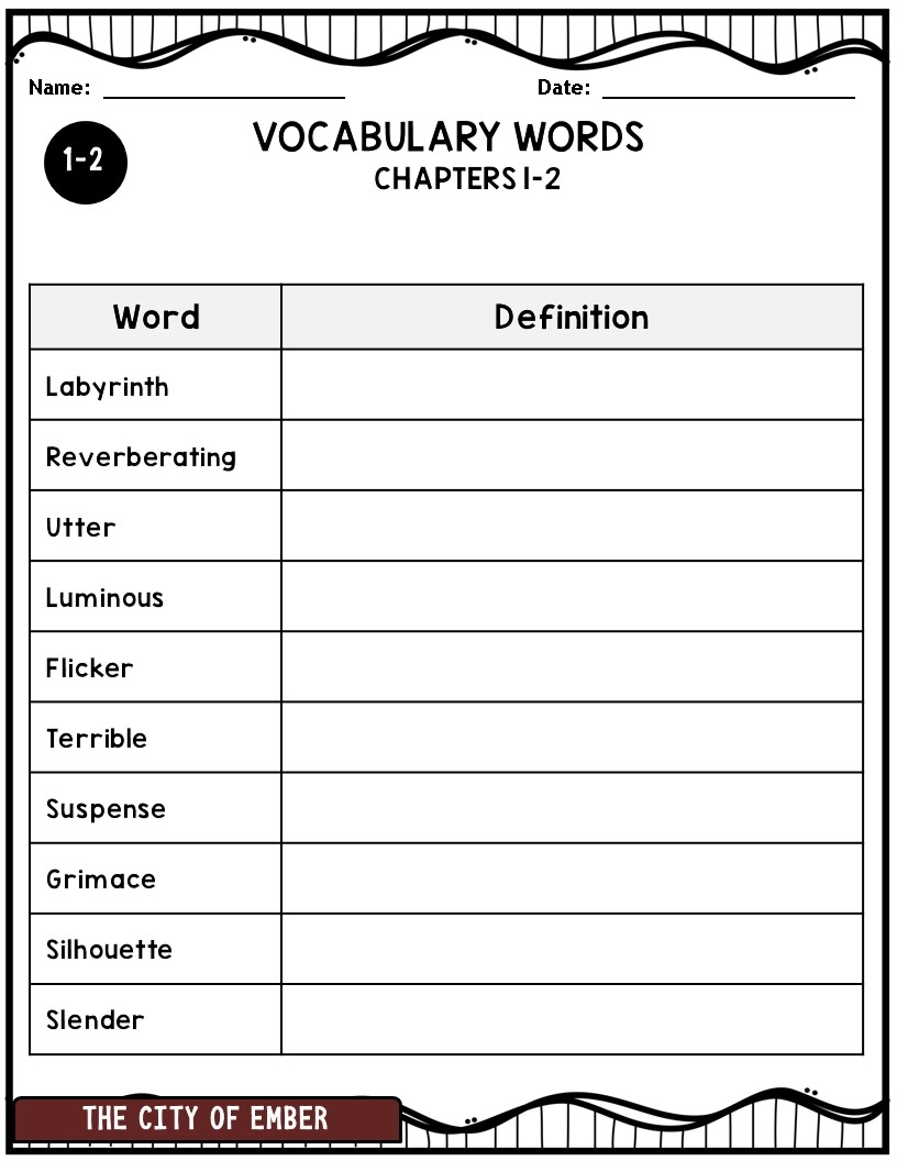 The City Of Ember Novel Study Guide Made By Teachers