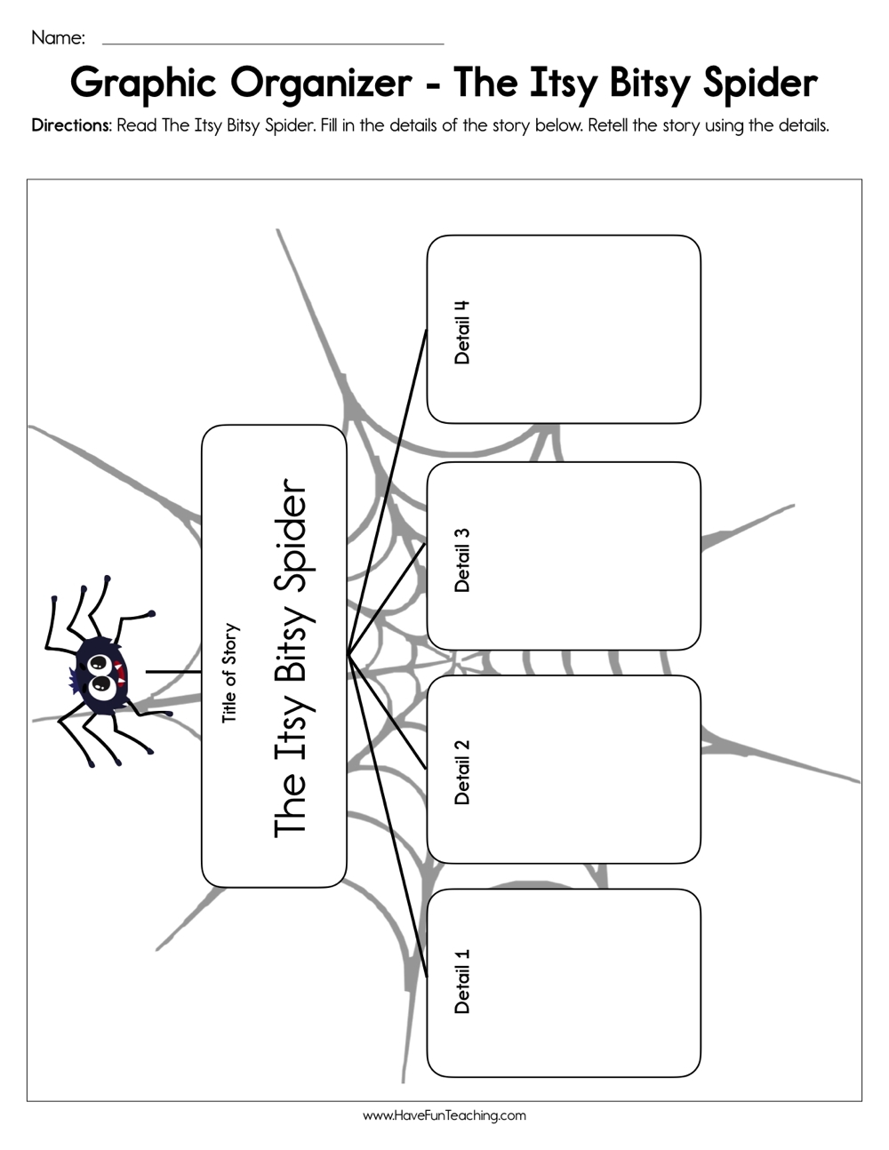 The Itsy Bitsy Spider Graphic Organizer Worksheet Have Fun Teaching The Itsy Bitsy Spider Graphic Organizer Worksheet Have Fun Teaching