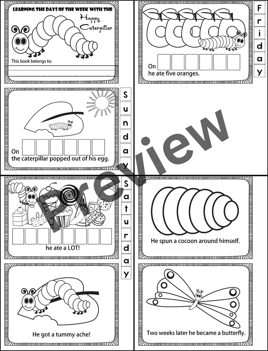 Caterpillar Counting Worksheet Numbers 0 100 Preschool Kindergarten PDF Etsy