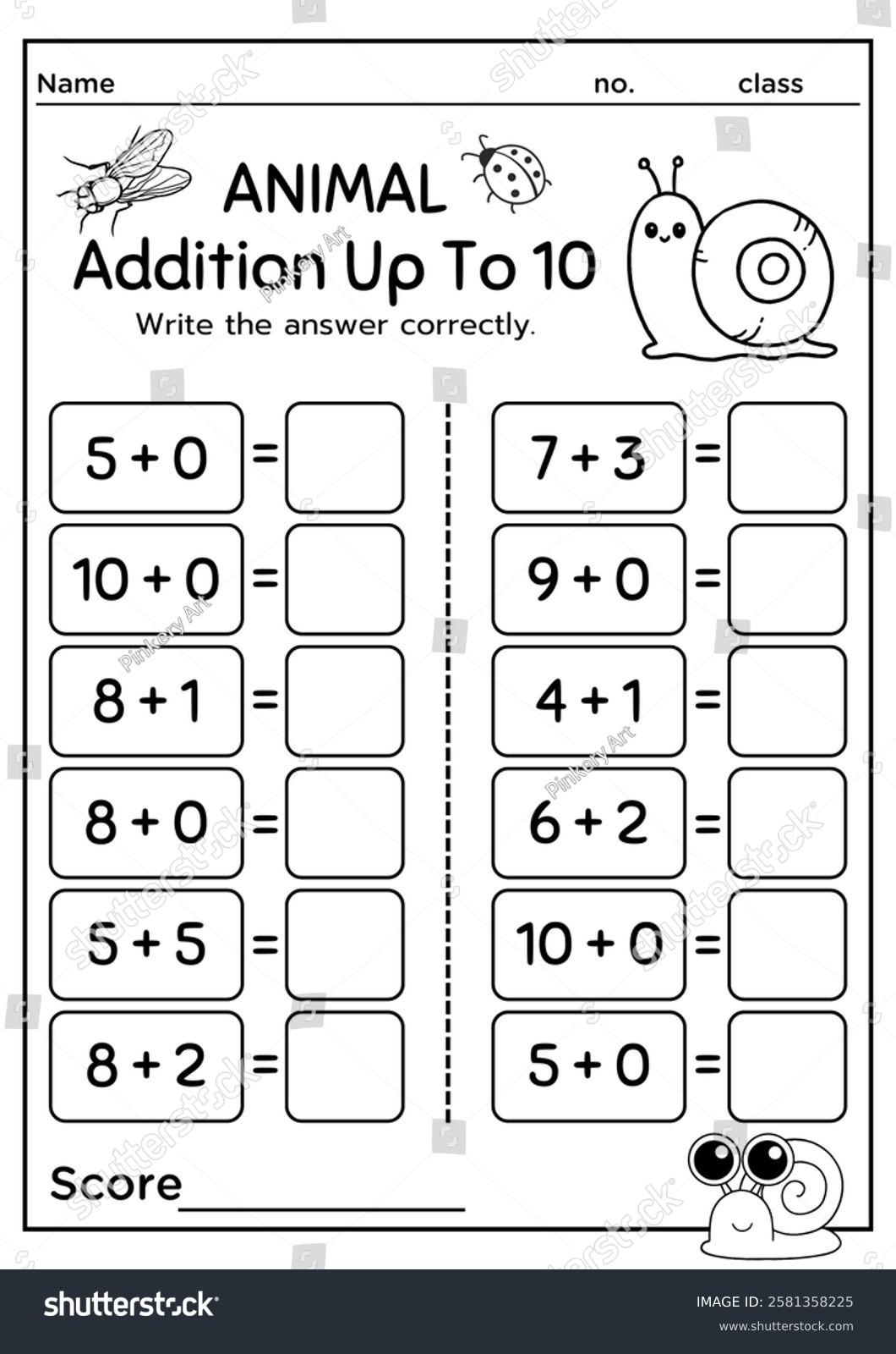 These Printable Addition 10 Worksheets Perfect Stock Illustration 2581358225 Shutterstock These Printable Addition 10 Worksheets Perfect Stock Illustration 2581358225 Shutterstock