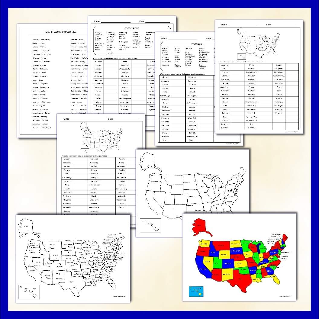 U S States Capitals Worksheets Test Sheets Maps U S Geography Made By Teachers U S States Capitals Worksheets Test Sheets Maps U S Geography Made By Teachers