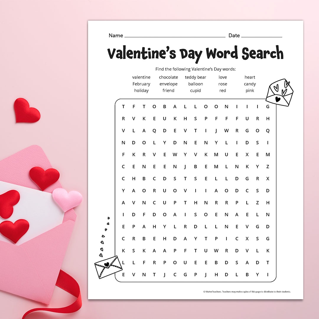 Valentine S Day Word Search Free Printable Answer Key Valentine S Day Worksheets Free Printables Superstar Worksheets
