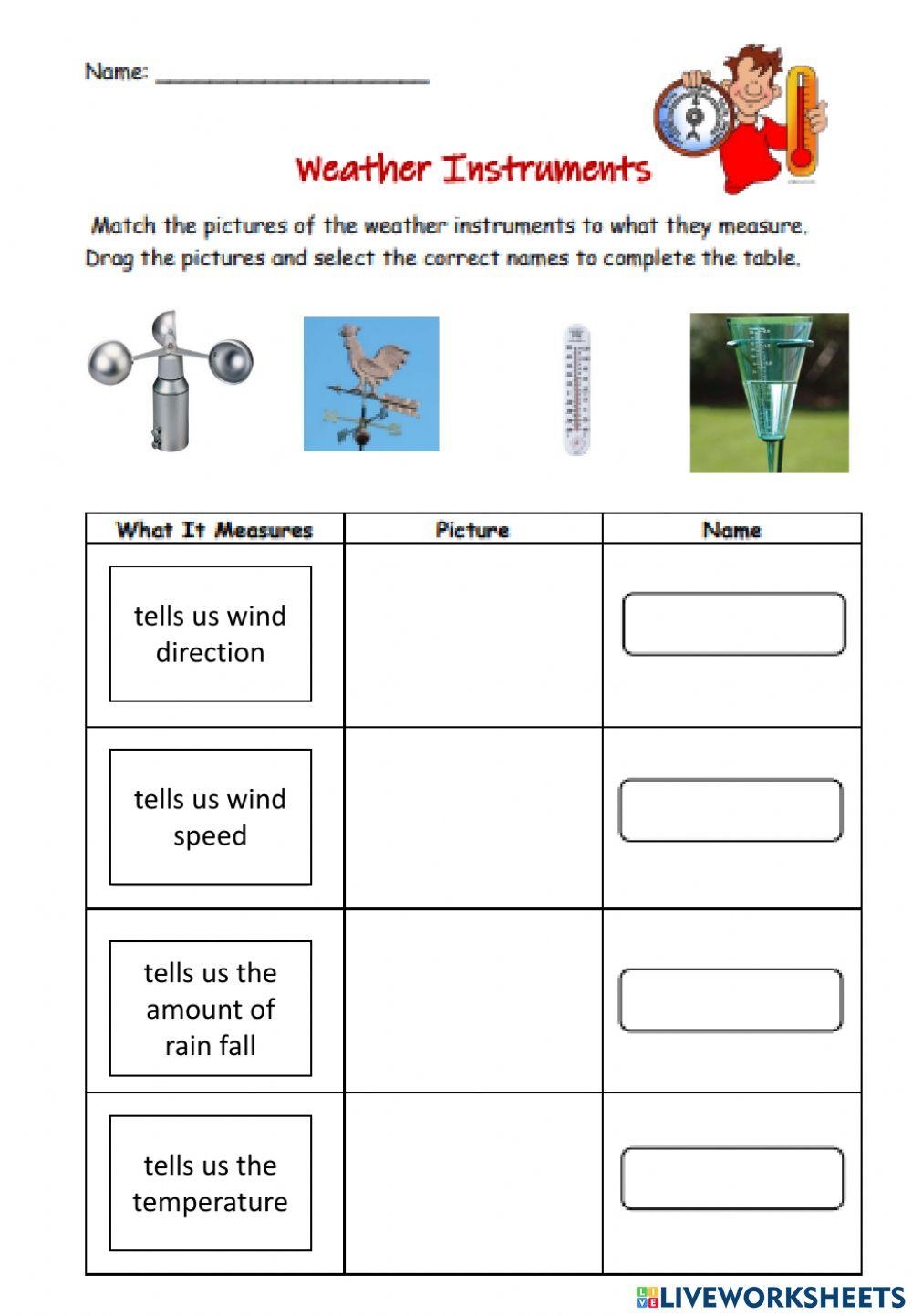 Weather Instruments Free Worksheet Worksheets Library Weather Instruments Free Worksheet Worksheets Library
