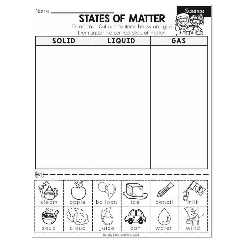 Winter Early Finishers 2nd Grade Science States Of Matter Worksheets Library Engaging Science Worksheets For 1st 2nd And 3rd Grade Made By Teachers