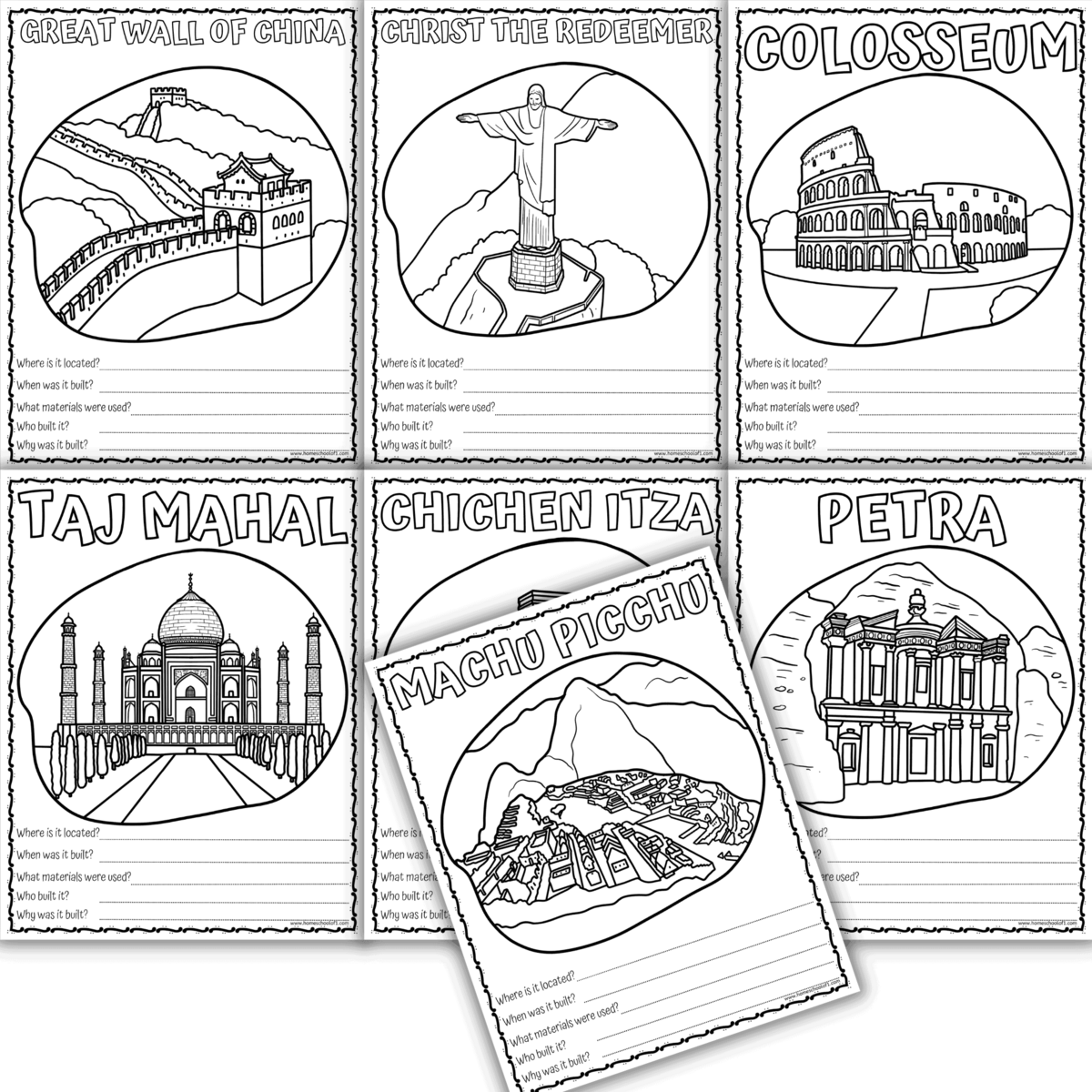 Wonders Of The World Worksheets