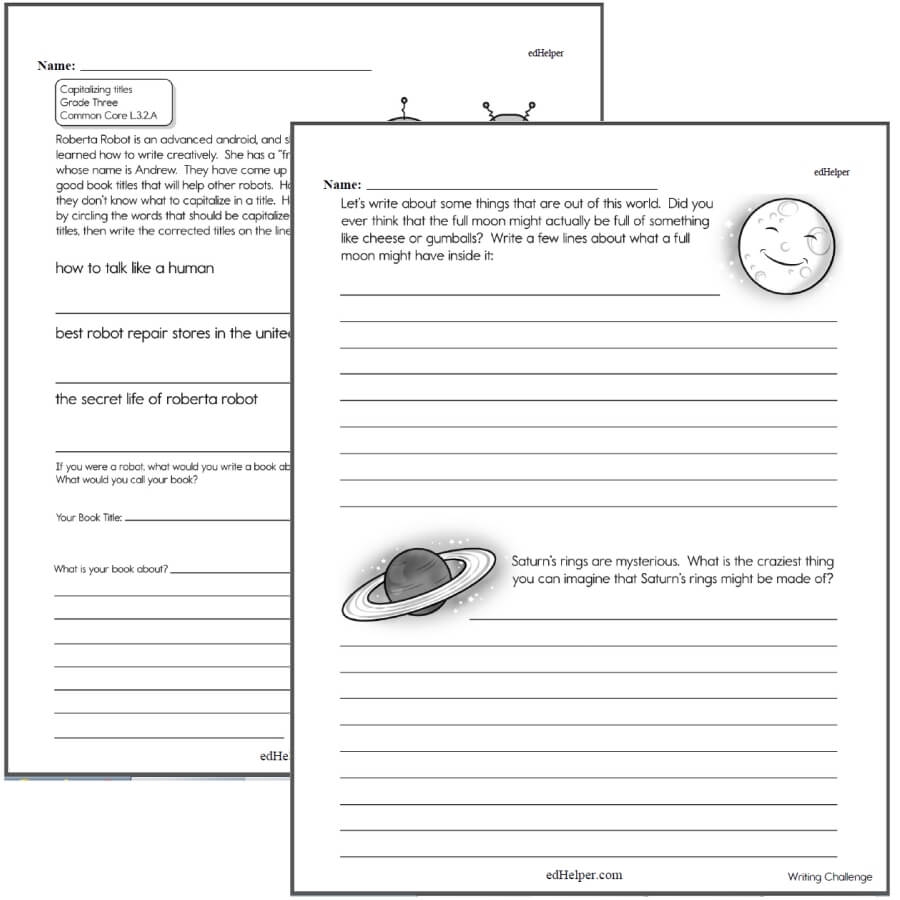 Writing Worksheets For Creative Kids Free PDF Printables EdHelper 14 6th Grade Language Arts Worksheets Free PDF At Worksheeto